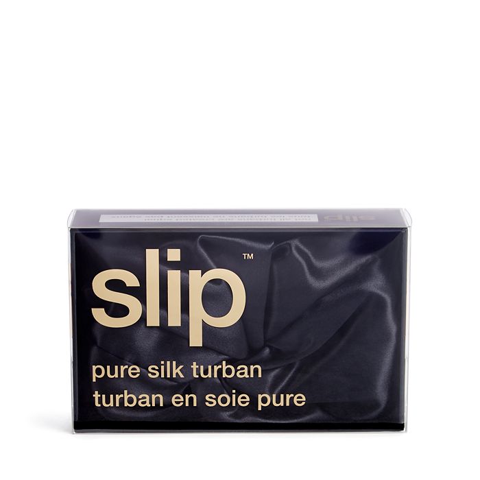 Slip Pure Silk Turban In Black