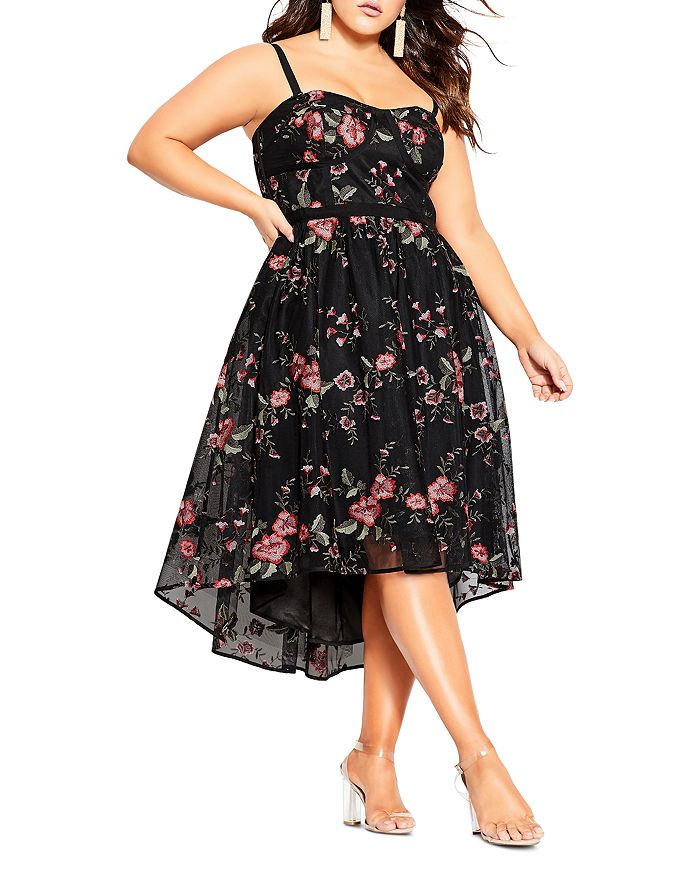 City Chic Plus Floral Print High Low Dress Bloomingdale S