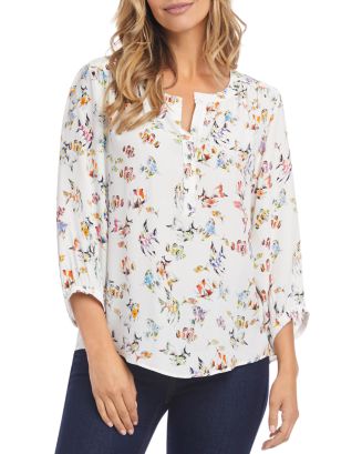 Karen Kane Fish Print Top | Bloomingdale's