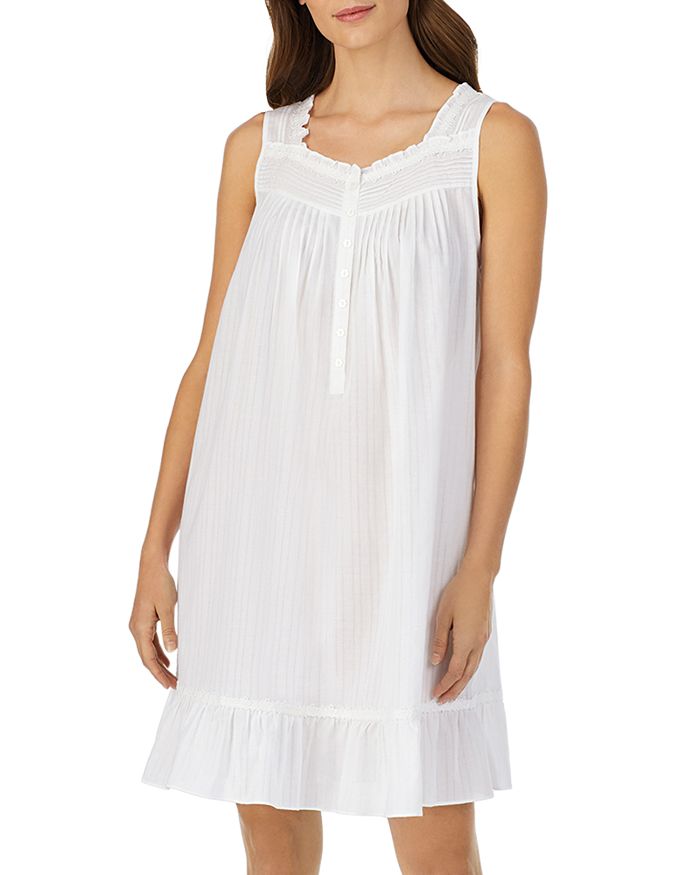 Eileen West Striped Sleeveless Short Gown | Bloomingdale's