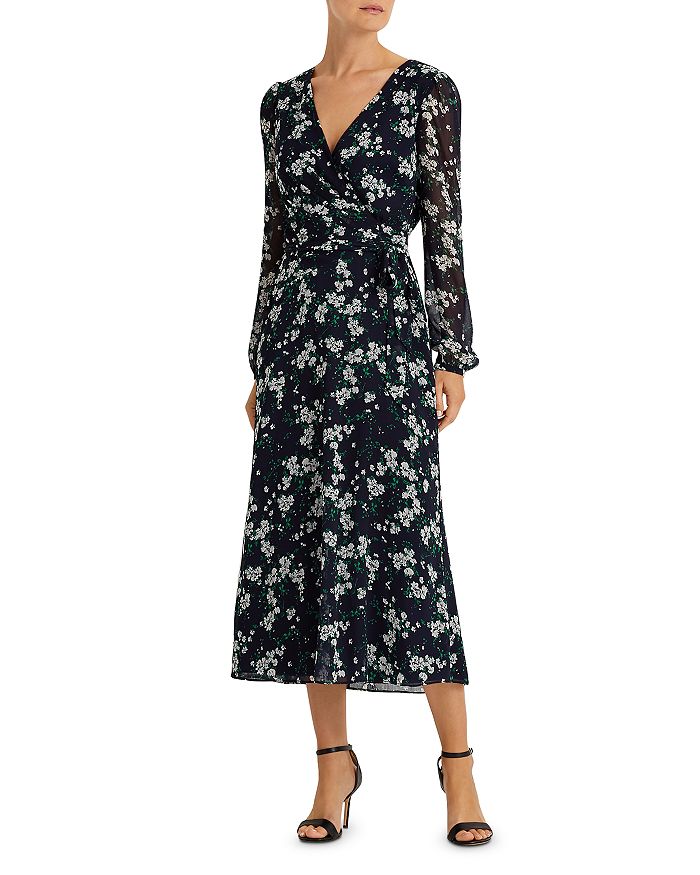 Ralph Lauren Floral Georgette Faux-Wrap Dress | Bloomingdale's