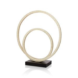 Shop Jamie Young Helix Double Ring Sculpture In Natural Bone