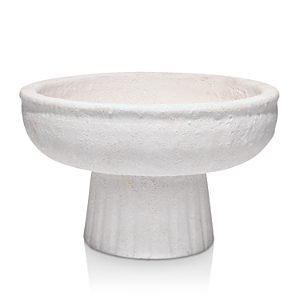 Jamie Young Aegean Small Pedestal Bowl In Matte White