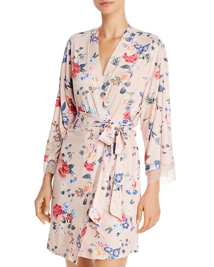 Flora Nikrooz Floral Butter Knit Wrap Robe | Bloomingdale's