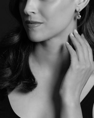 Sterling Silver Signature Caviar Fluted Disc Hoop Earrings