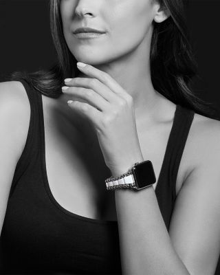 Smart Caviar White Ceramic Apple™ Watch Bracelet, 42-44mm