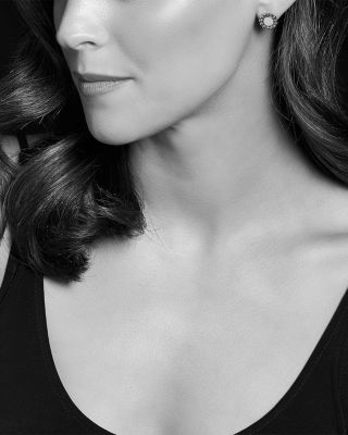 Sterling Silver Maya Blue Ceramic Stud Earrings