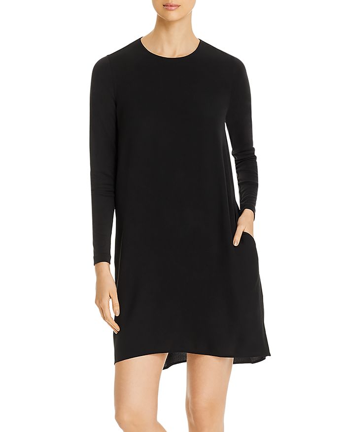 Eileen fisher long black dress discount