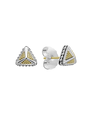 Shop Lagos 18k Yellow Gold & Sterling Silver Ksl 8mm Stud Earrings In Silver/gold