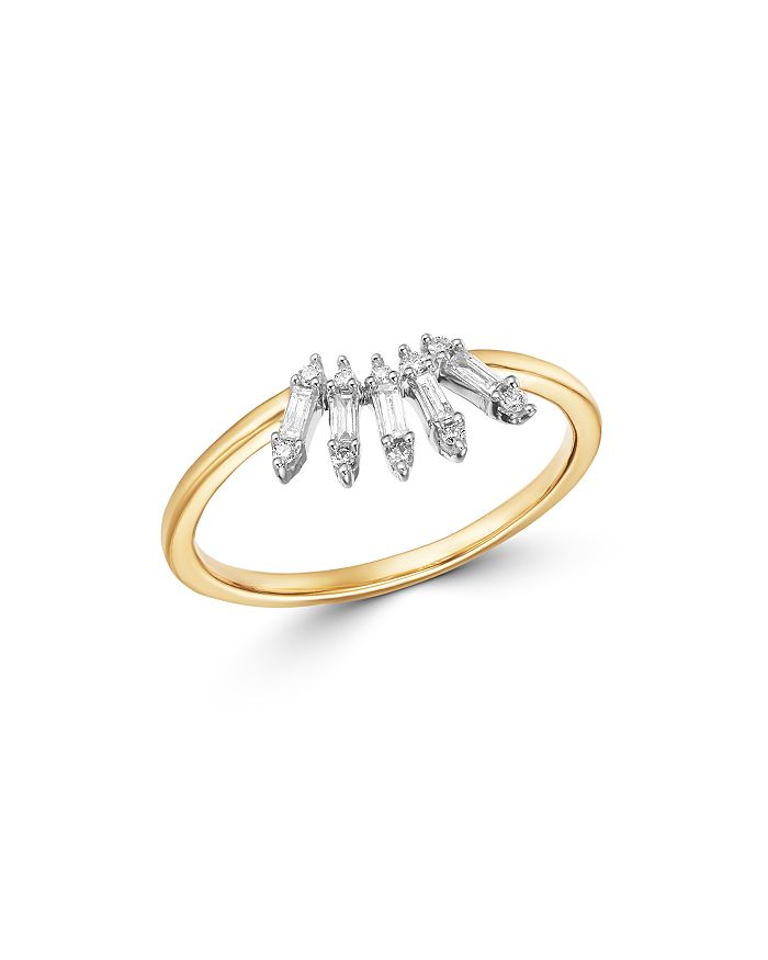 Adina Reyter Diamond Stick Ring In 14k Gold, 0.13 Ct. T.w. In White/gold