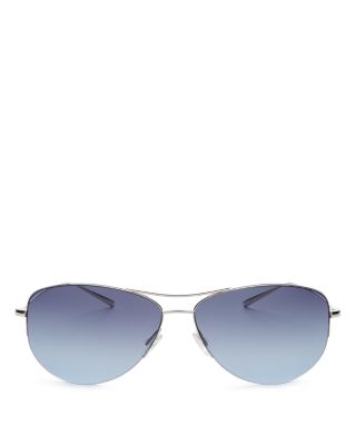 Oliver Peoples Men's Strummer Brow Bar Aviator Sunglasses, 63mm |  Bloomingdale's