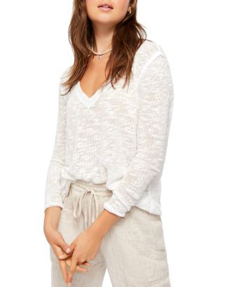 Free People Women's Ocean Air Hacci Pullover Black Size X-Small