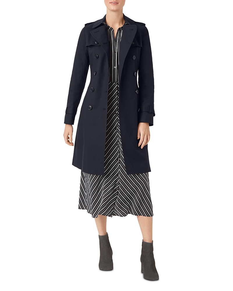 Hobbs London Saskia Trench Coat In Navy