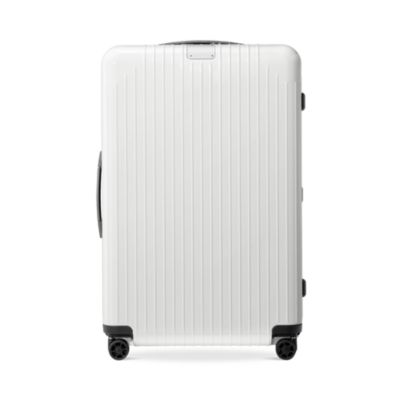 white rimowa luggage