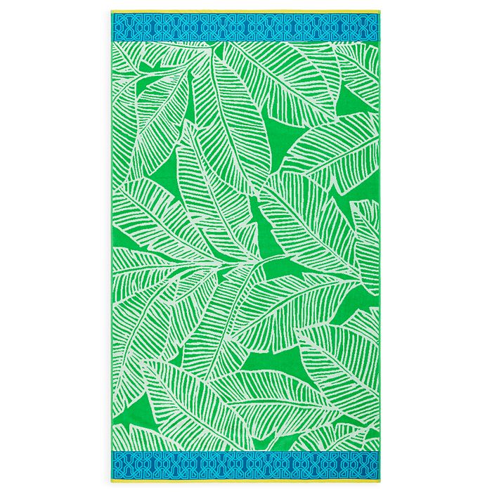 Sky Cotton Tropical Leaf Beach Towel - 100% Exclusive In Green