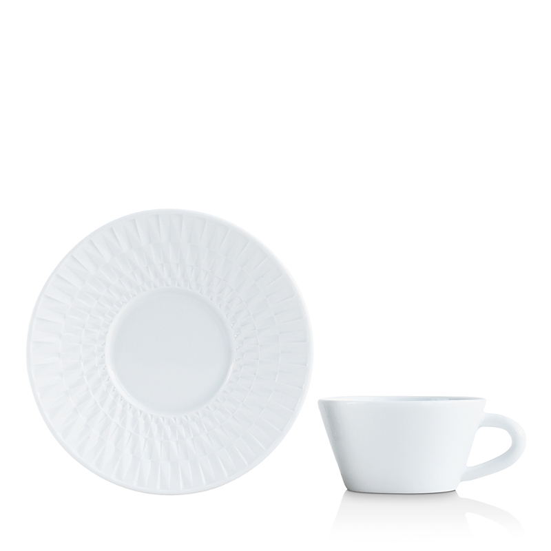 Shop Bernardaud Barnardaud Twist White Collection Tea Cup Saucer