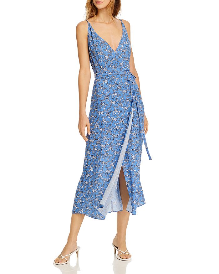 FRENCH CONNECTION VERONA PRINTED FAUX-WRAP DRESS,71NHJ