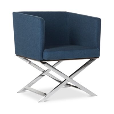 Celine Chrome Cross Leg Chair