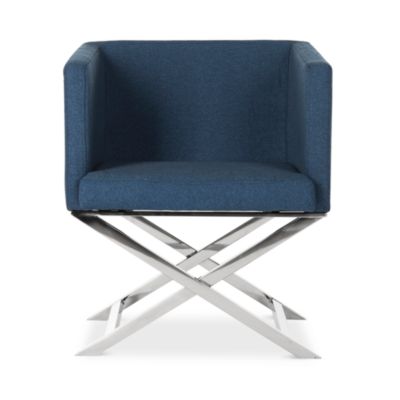 Celine Chrome Cross Leg Chair