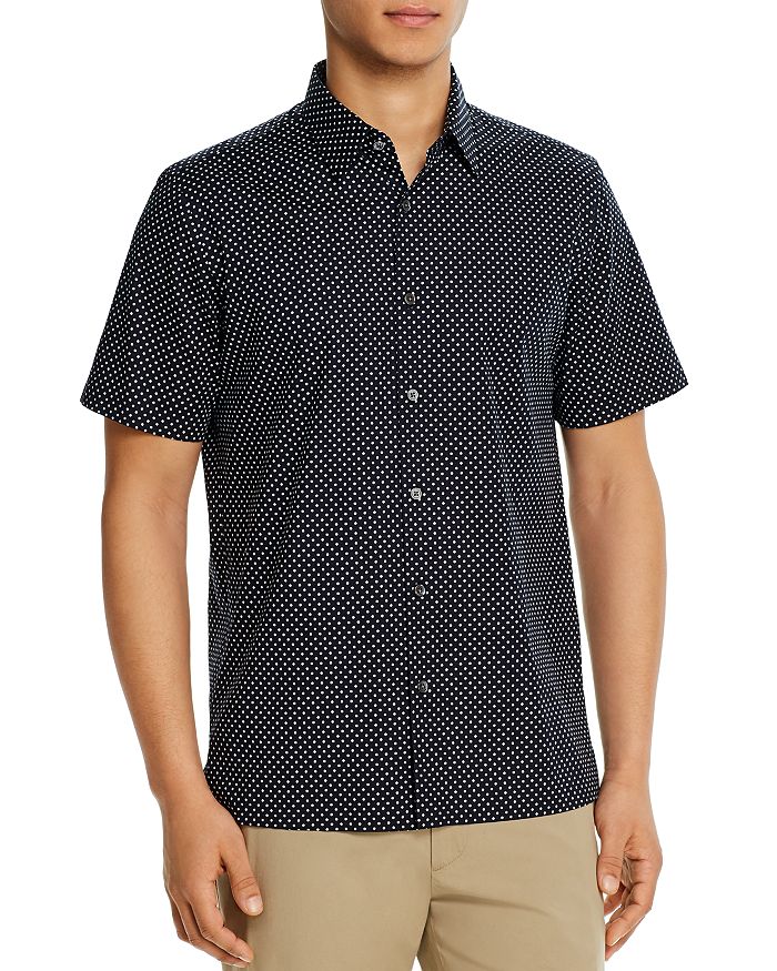 Theory Irving Witan Slim Fit Short Sleeve Button-Down Shirt ...