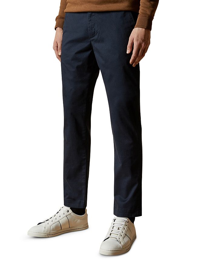TED BAKER SLEEPE COTTON-BLEND SLIM FIT CHINO PANTS,230511