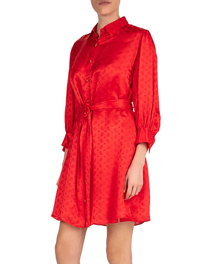THE KOOPLES DELICATE PAISLEY SHIRTDRESS,FROB20014K