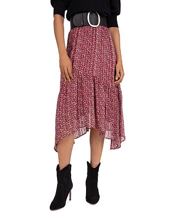ba&sh Domeo Asymmetric Midi Skirt | Bloomingdale's