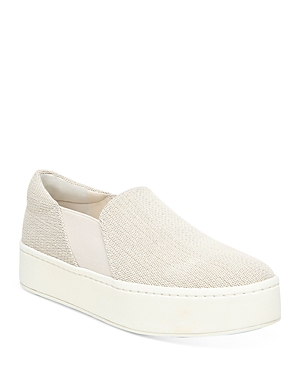 Vince Warren Linen Platform Skate Sneakers In Linen
