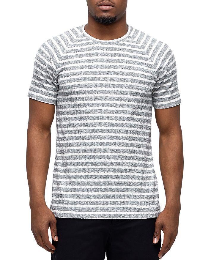 WINGS + HORNS WINGS AND HORNS COTTON STRIPED KNIT TEE,WI-1160