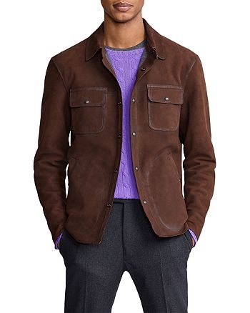 Polo Ralph Lauren Nubuck Leather Shirt Jacket | Bloomingdale's