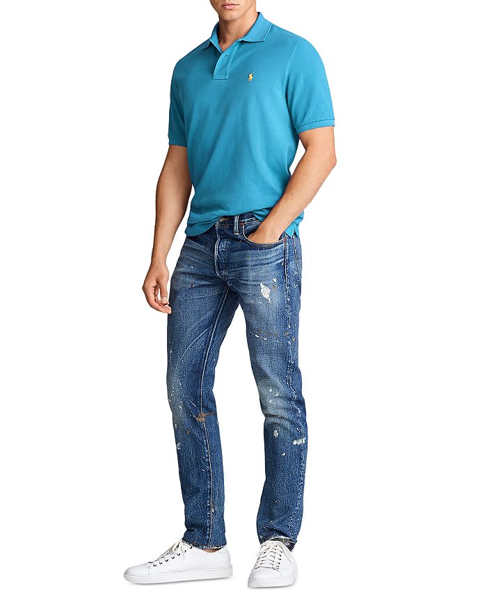 Shop Polo Ralph Lauren Cotton Mesh Classic Fit Polo Shirt In Fall Royal Blue