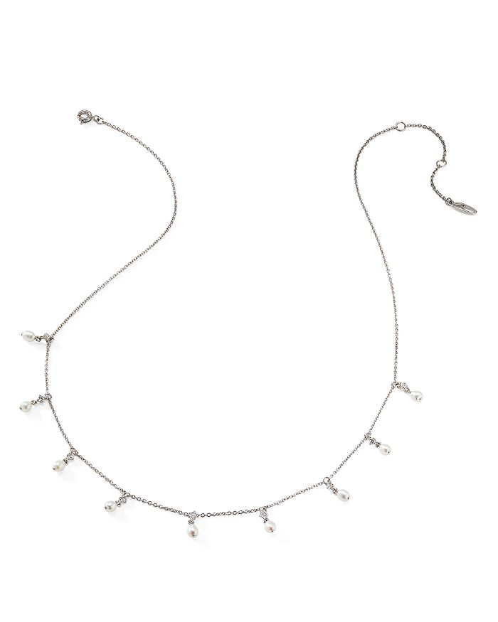 Nadri Nectar Cultured Freshwater Pearl Shaky Necklace, 16-18 In Silver