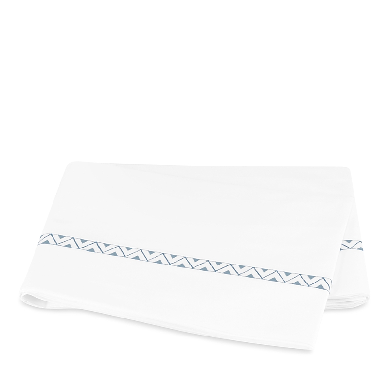 Matouk Schumacher Prado Flat Sheet, King In Hazy Blue