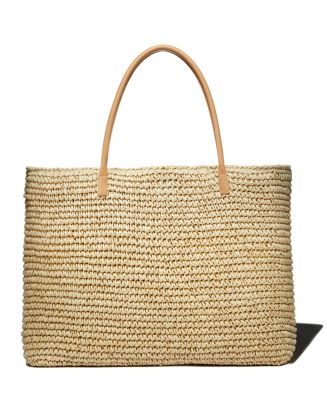 AQUA Extra-Large Woven Tote - 100% Exclusive | Bloomingdale's