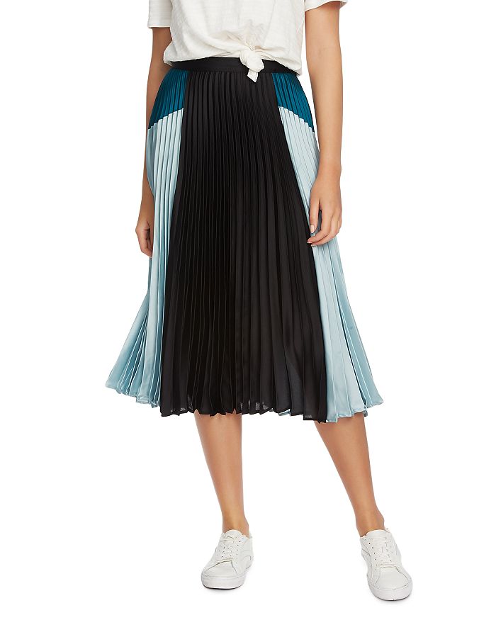 1.STATE COLOR-BLOCK PLEATED SKIRT,8120401