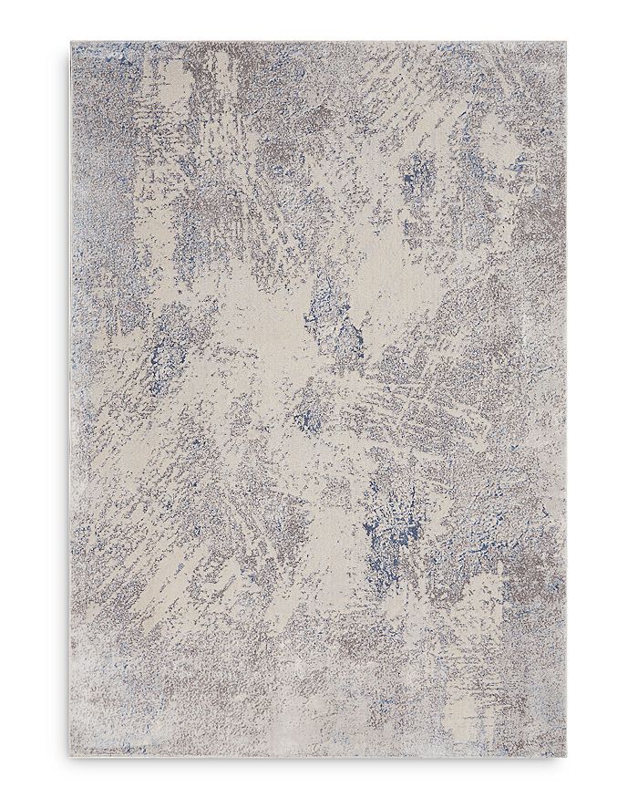 Nourison Silky Textures Sly06 Area Rug, 3'11 X 5'11 In Gray/ivory