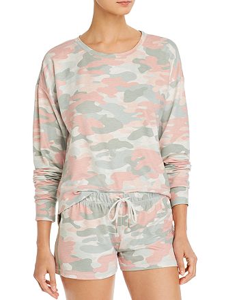 PJ Salvage Camo Print Top & Shorts | Bloomingdale's