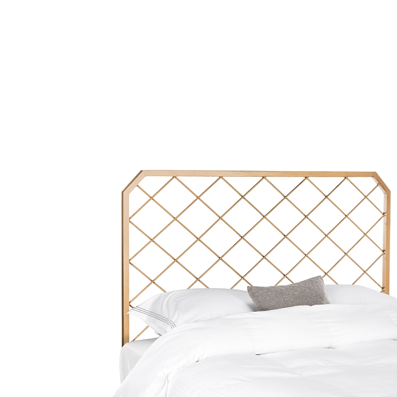 Safavieh Stitch Metal Mesh Headboard, Full In Antique Gold