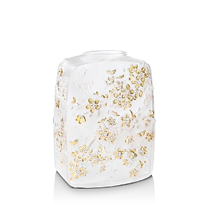 Shop Lalique Fleurs De Cerisier In White/gold