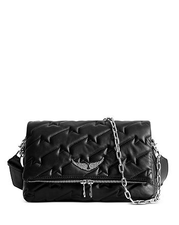 Zadig & Voltaire Rocky Quilted Lambskin Leather Shoulder Bag ...