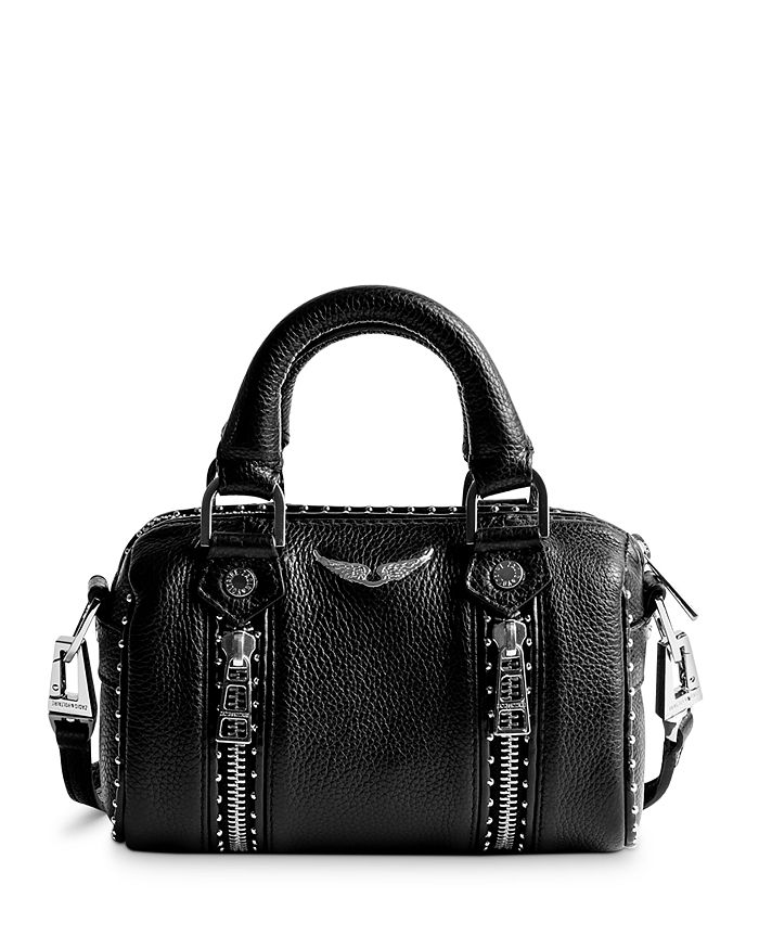 Zadig & Voltaire Sunny Nano Studded Leather Bowling Handbag ...