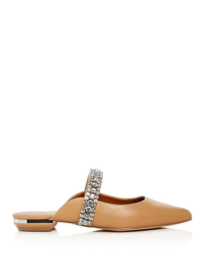 Kurt Geiger Princely Crystal Embellished Mule In Camel Leather | ModeSens