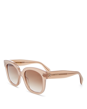 Celine Women's Square Sunglasses, 54mm In Beige/brown