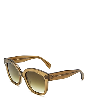 Celine Square Sunglasses, 54mm In Brown/green Gradient