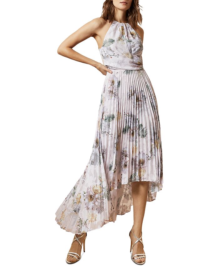 Ted Baker Daniiey Woodland Pleated Maxi Dress Bloomingdale S