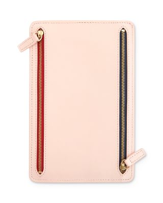 Leather RFID-Blocking Four Zip Organizer Travel Case