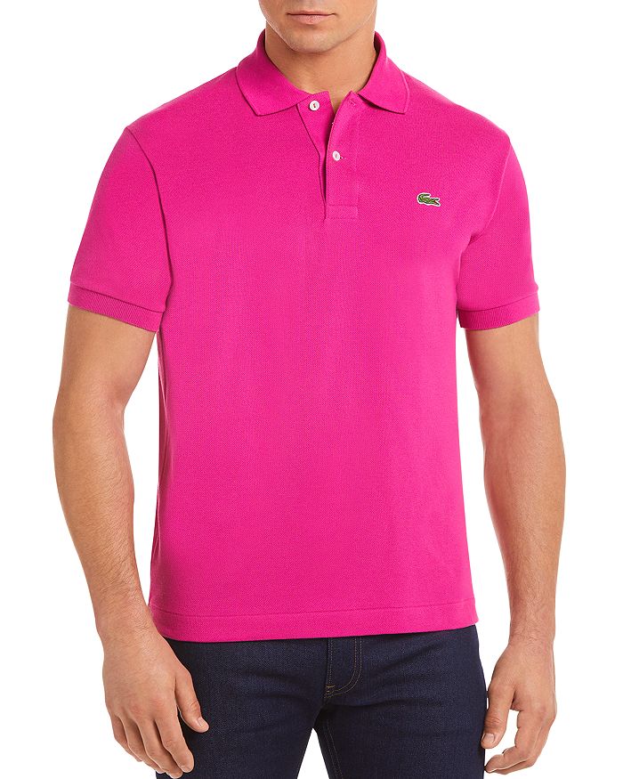 Lacoste Pique Classic Fit Polo Shirt In Gala Pink