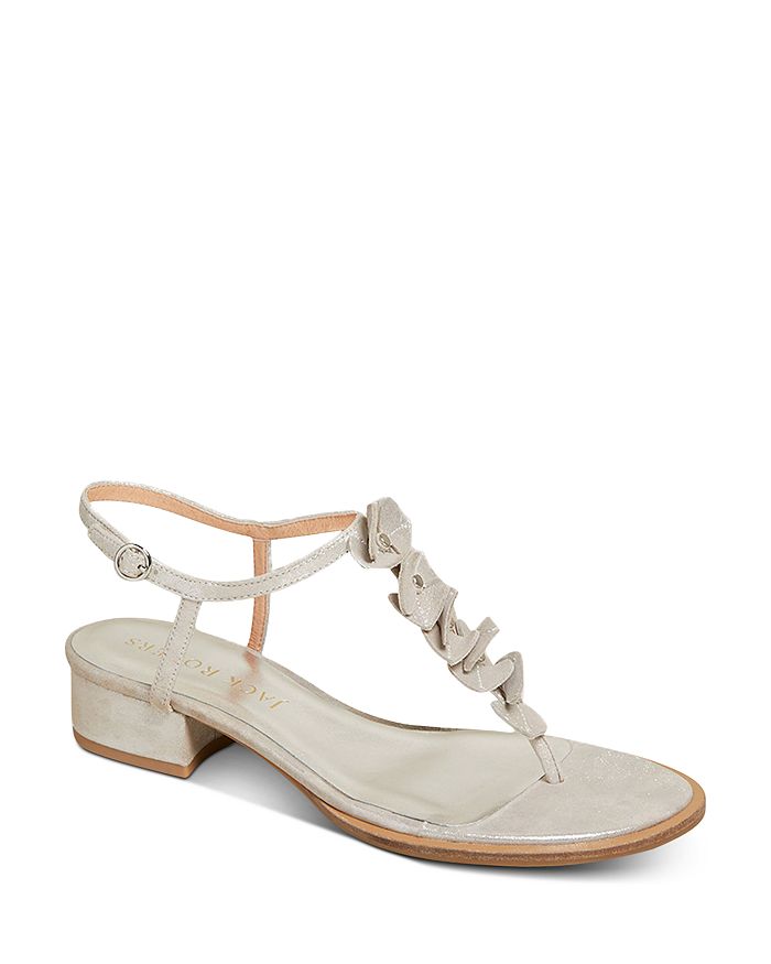 Jack Rogers Women s Bella Strappy Sandals In Silver ModeSens