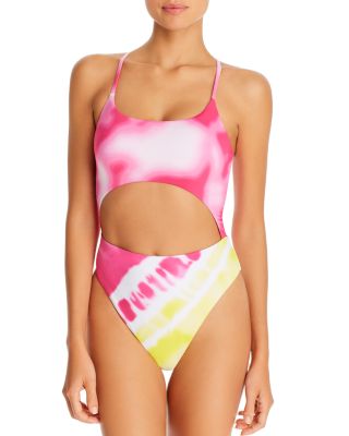 tie dye one piece swimsuit