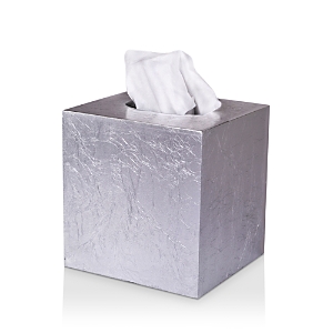 Mike And Ally Eos Gold Leaf Tissue Box In Silver
